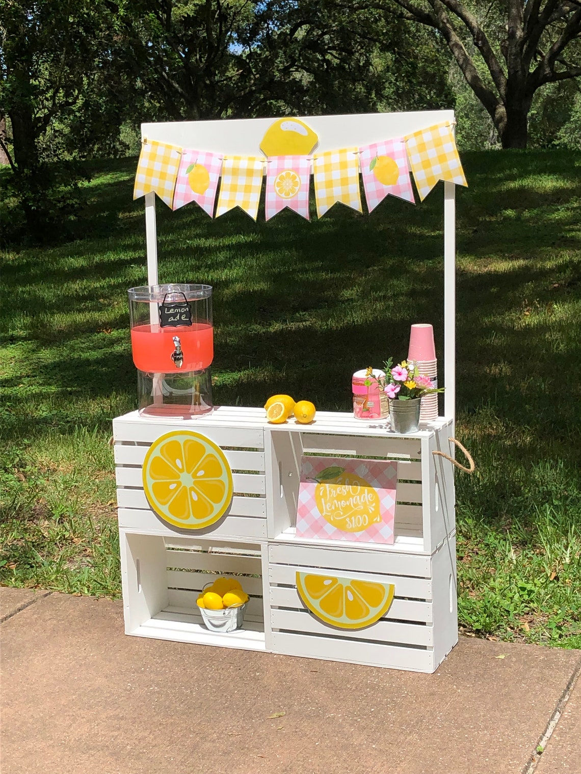 Lemonade Stand Complete With All Accessories and Decor Etsy
