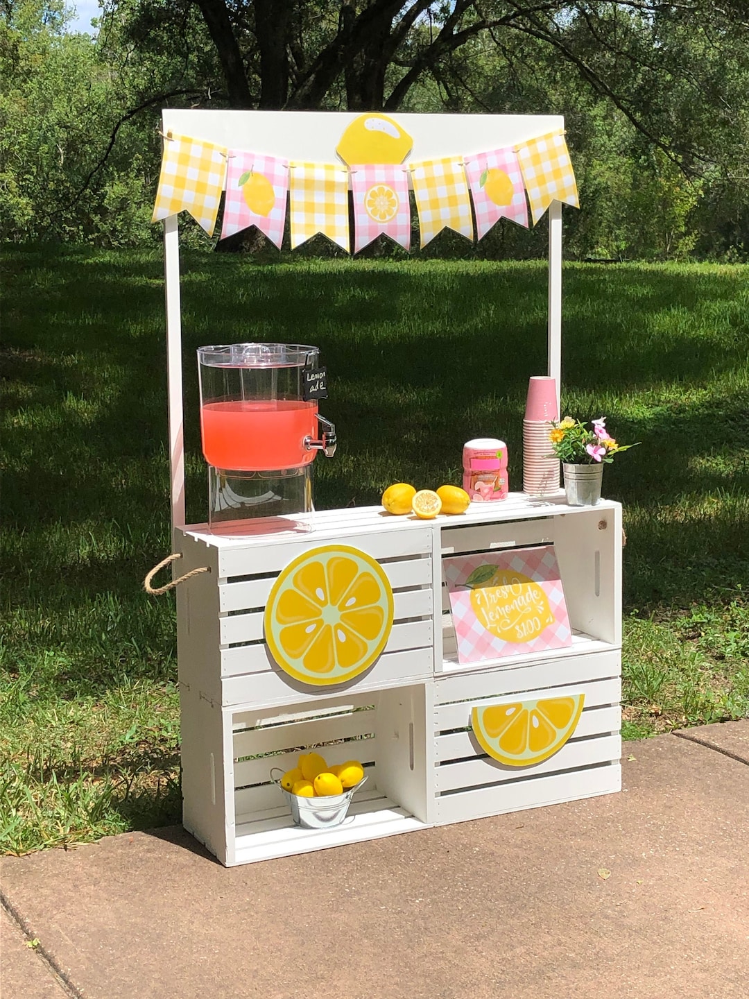 Lemonade Stand Complete With All Accessories And Decor Etsy