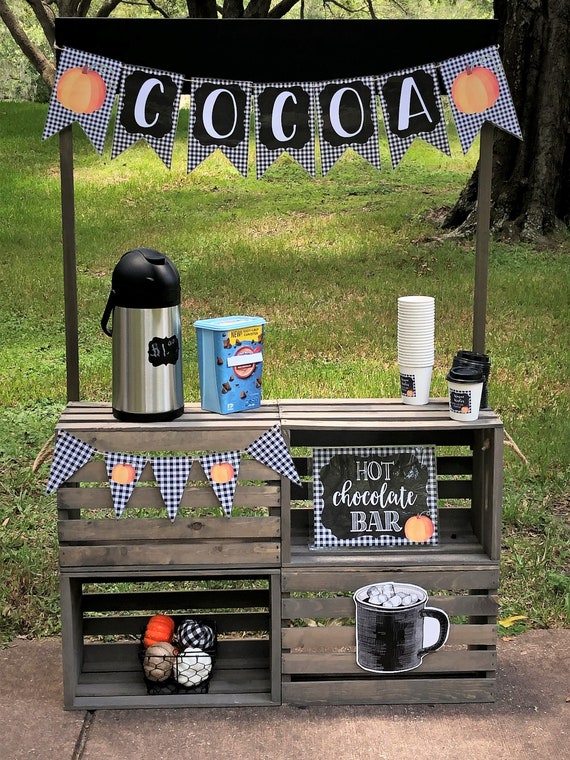 Hot Cocoa Stand Complete With Accessories and Decor 