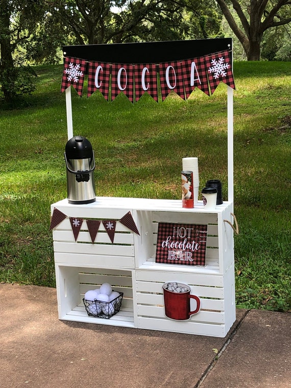Hot Cocoa Stand Complete With Accessories and Decor 
