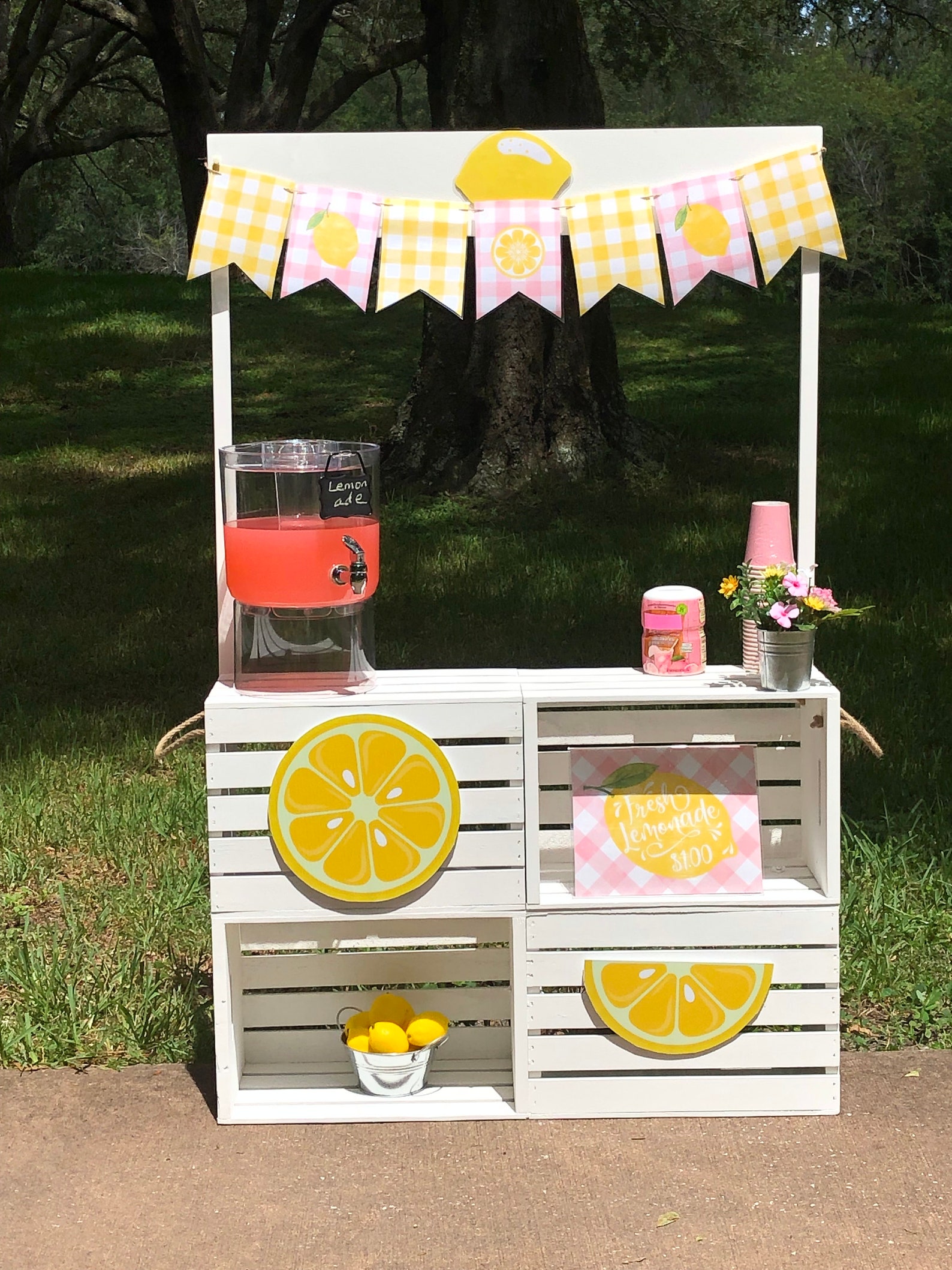 Lemonade Stand Complete With All Accessories and Decor Etsy
