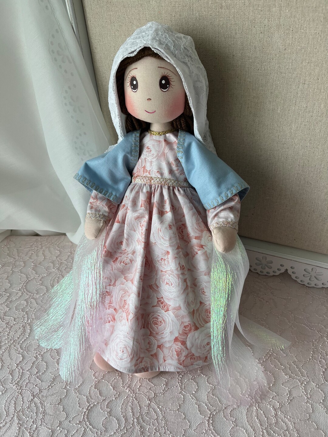 Virgin Mary Handmade Doll Virgen Maria Virgencita Etsy