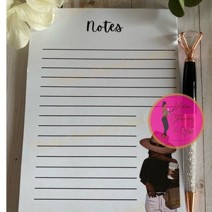 African American Notepad, 5x7 notepad, Melanin notepad, To Do List, Daily Noepad