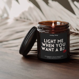 Light Me When You Want a BJ, Valentines Gifts For Him, Adult Humor, Funny Gifts, Couple BJ Candle, Valentine Day Gift For Him, Gift For Him image 2