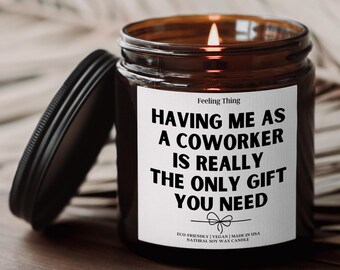 Coworker Christmas gift, Holiday Coworker Funny Candle, Gift For Him, Gift For Her, Bulk Holiday Gift Ideas, Coworker Birthday Gift Under 20