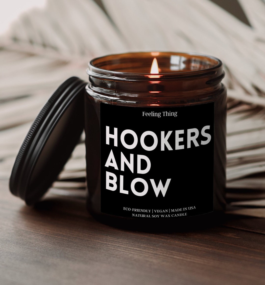 Hookers and Blow Candle, Adult Humor, Gift Custom Candle, Friendship ...