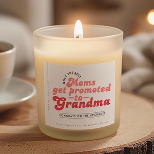 First Time Grandma Baby Announcement Candle, New Grandma Gift, Promoted to Grandma Pregnancy Reveal Gift for New Grandmother Gift