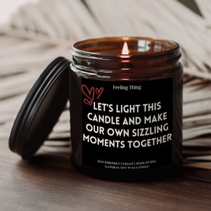 Let&#39;s light this candle Scented Soy Candle, Boyfriend Gift, Present for Husband, Boy Friend, Couples, Valentines, Gift for her. Gift for him