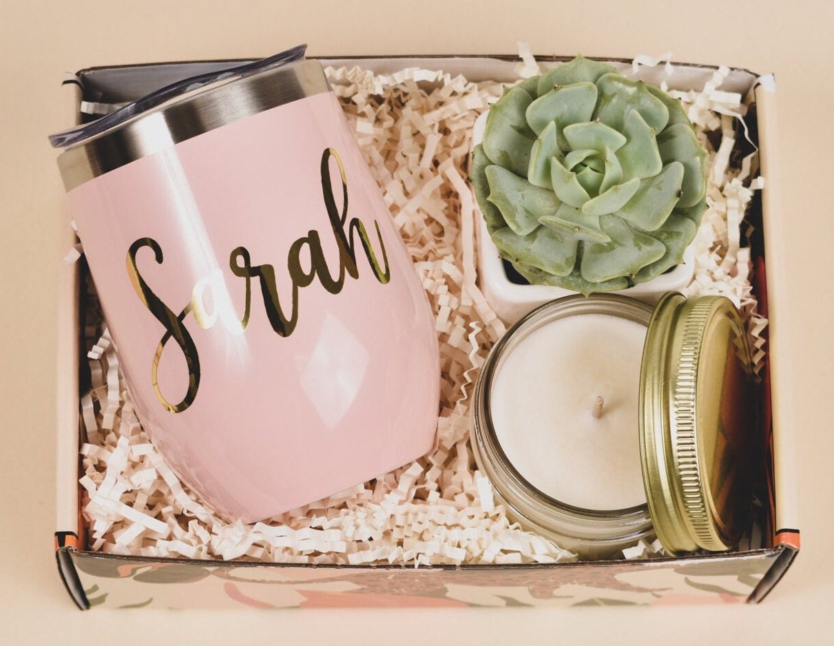 Happy Birthday Gift Box Happy Birthday Gift Tumbler Gift Box Etsy