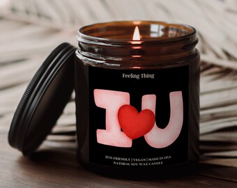 Love You Soy Candle, Valentine's Day Gift for Her, Candle for Home, Gag gift, Relationship candle, Birthday gifts, Gifts for him, Gift