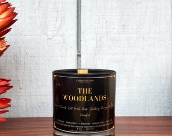 Woodsy Masculine Scent, Gift for Dad, Gift For Him, Gift for Husband, Tree Sap Fir Spice,  Crackling Wood Wick Candle, Vegan, Christmas Gift