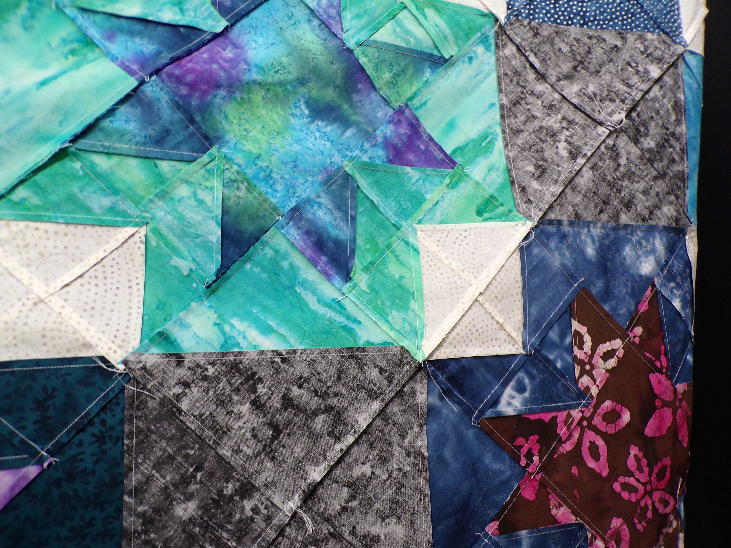 UNFINISHED Quilt Top Quilt to Finish Blue & Purple Quilt Etsy