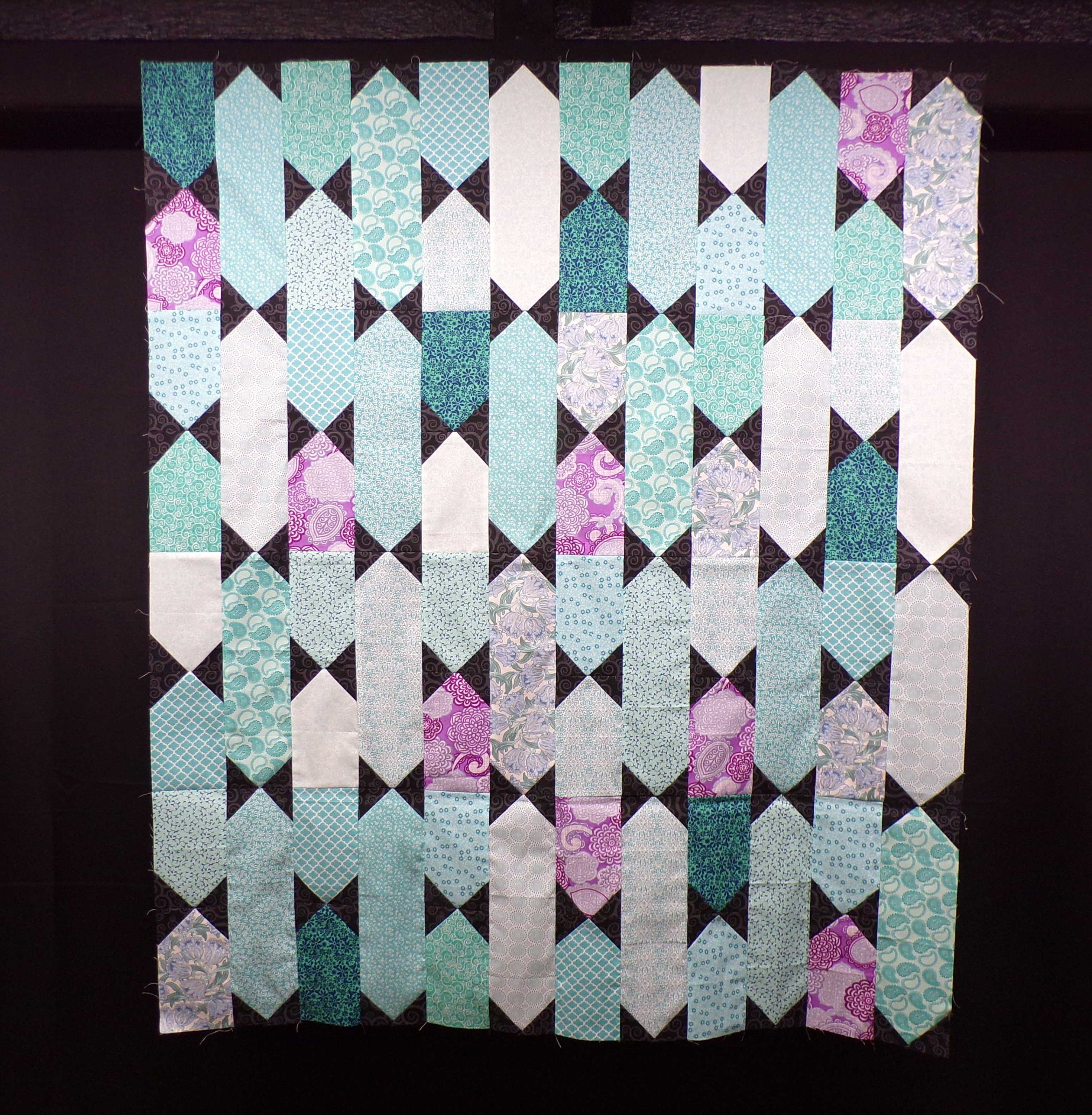 UNFINISHED Quilt Top Quilt Top for Sale Large Block Quilt Top Girly