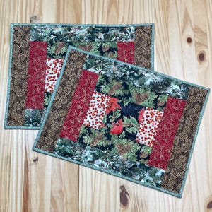 Christmas Placemat set, Holiday placemats, Christmas décor, Holiday table décor, Quilted placemats, Holiday gifts, Winter placemat set