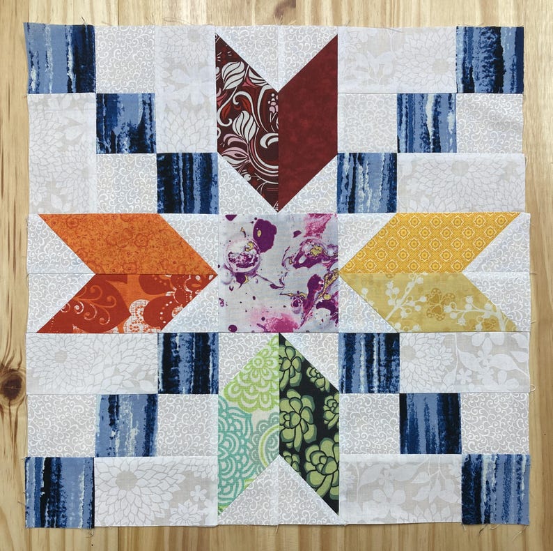 Irish Arrow Star Quilt Block Digital Quilt Block PDF Quilt Block Quilt