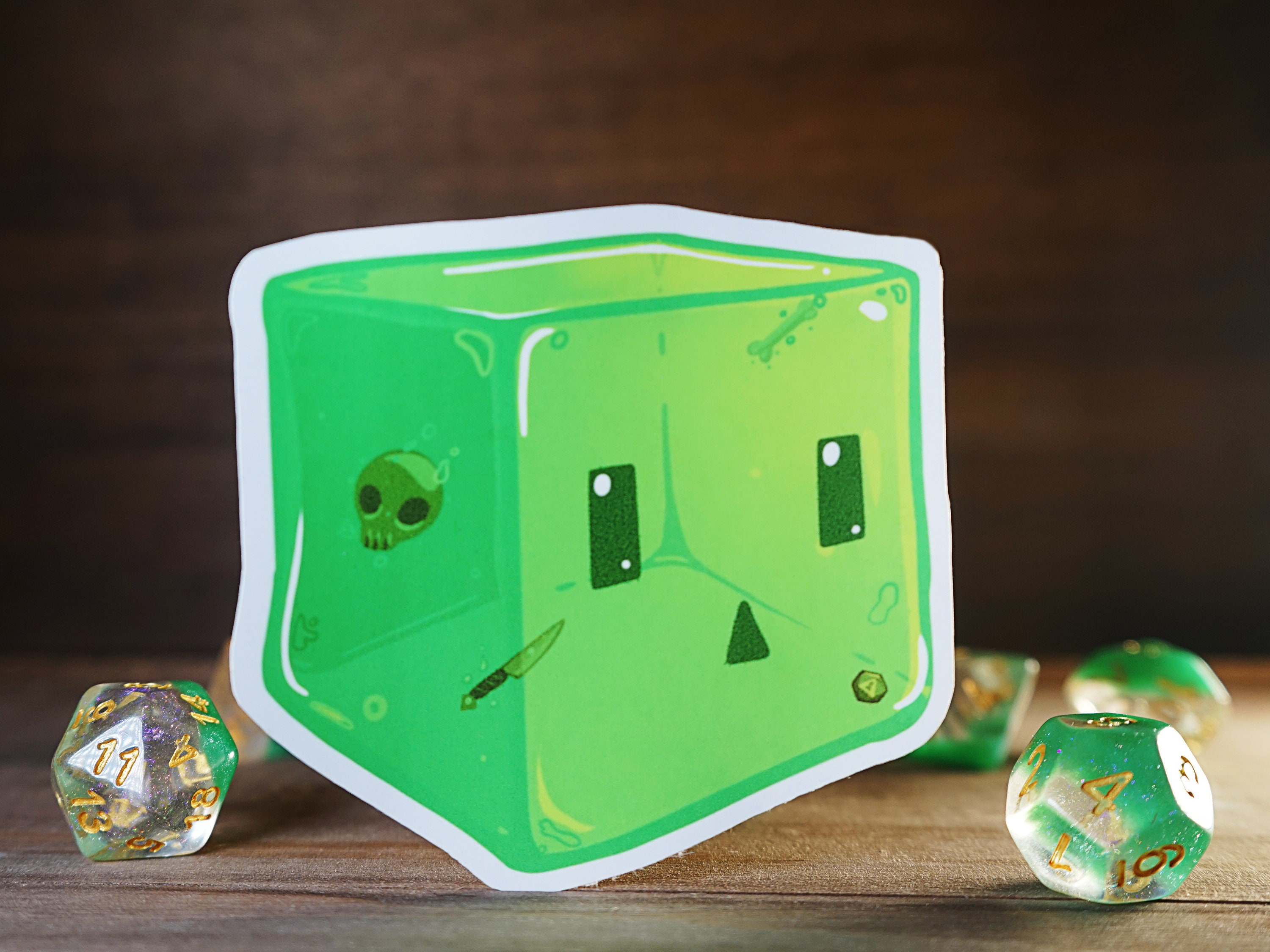 Cute Dungeons and Dragons Gelatinous Ooze DieCut Sticker Etsy