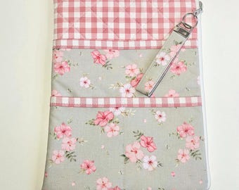 Gepolsterte Hülle für iPad 10–11 Zoll – Tablet- und Buchhülle mit Reißverschluss und Fächern – Handgefertigte Textilhülle – Geschenkidee für Sie