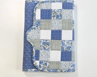 Agenda A5 Acolchada con Anillas, Funda de Tela para Planner Recargable 2026, Organizador Patchwork Floral, Funda Agenda/Anotador