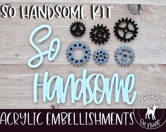 So Handsome Acrylic Scrapbooking Embellishment Kit