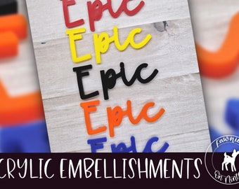 Epic Acrylic Scrapbooking Embellishment Title
