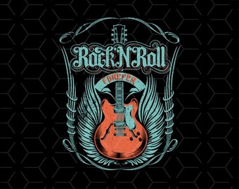 Sublimations, Designs Downloads, T-shirt Sublimations, Png, Clipart, Shirt Design, Sublimation Downloads, Rock and Roll Forever