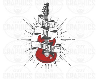 Sublimations, Designs Downloads, T-shirt Sublimations, Png, Clipart, Shirt Design, Sublimation Downloads, Keep on Rockin