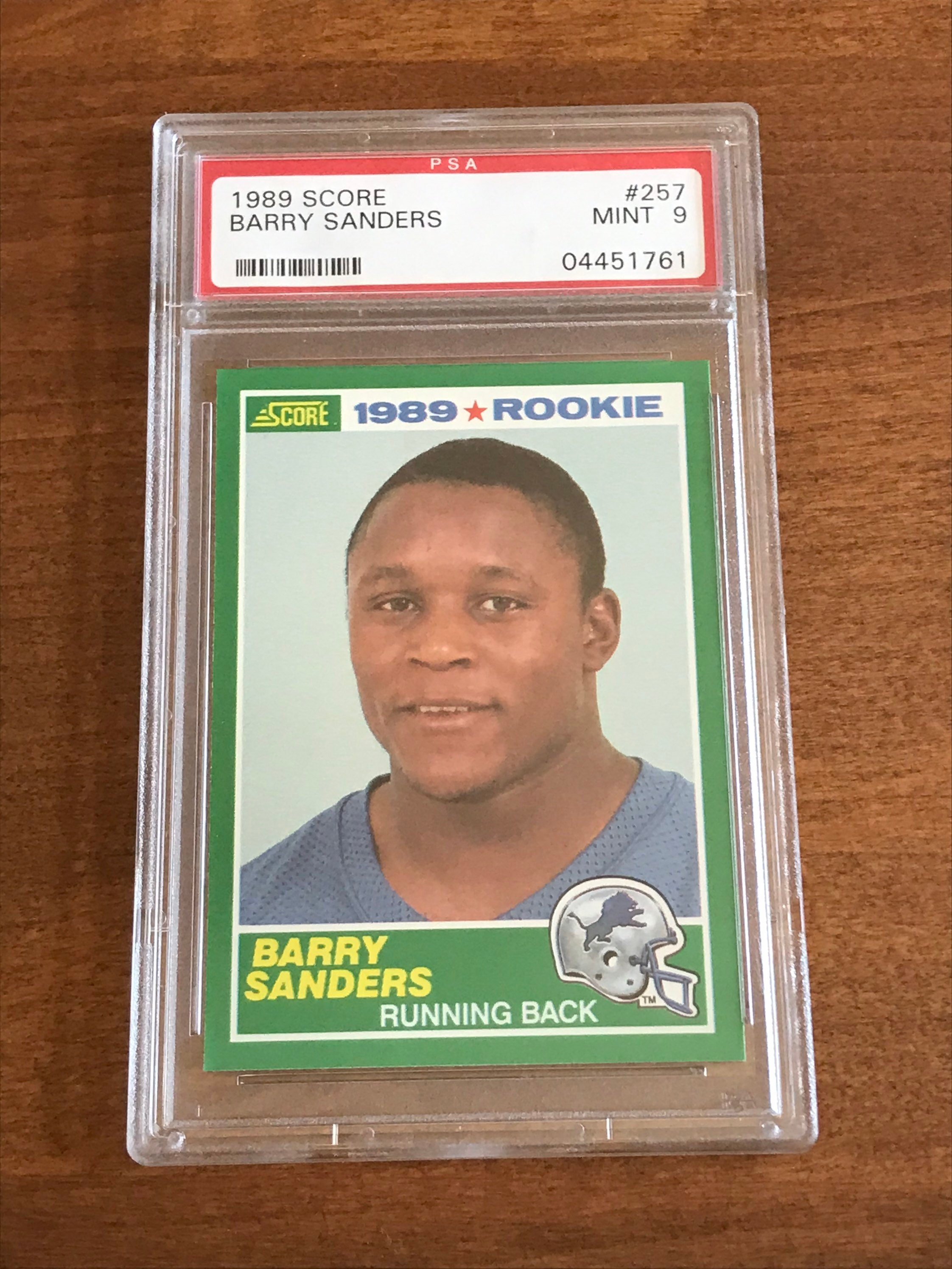 Barry Sanders Score Rookie Card PSA 9 Etsy