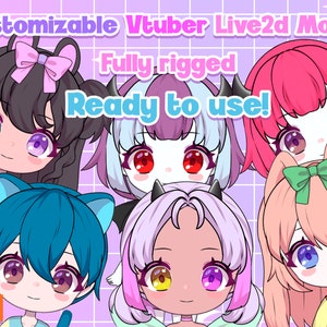 Customizable Vtuber Model /Fully Rigged Vtuber/ Ready to use Vtuber/ Vtuber Model/ For Vtube Studio/ Live2d Model / Cat Vtuber/ Bunny Vtuber