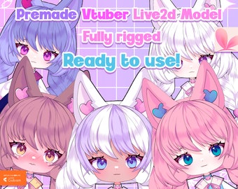 Nekomimi Cat Vtuber Model /Fully Rigged Vtuber/ Ready to use Vtuber/ Vtuber Model/ For Vtube Studio/ Live2d Model / Vtuber 2d/ Vtuber Cat