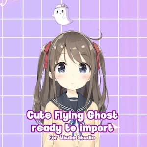 Animated Vtuber Asset Cute Flying ghost for Vtube Studio /Streamer / Vtuber Asset/ Gamer asset/ Streamer Asset/ Controller Asset