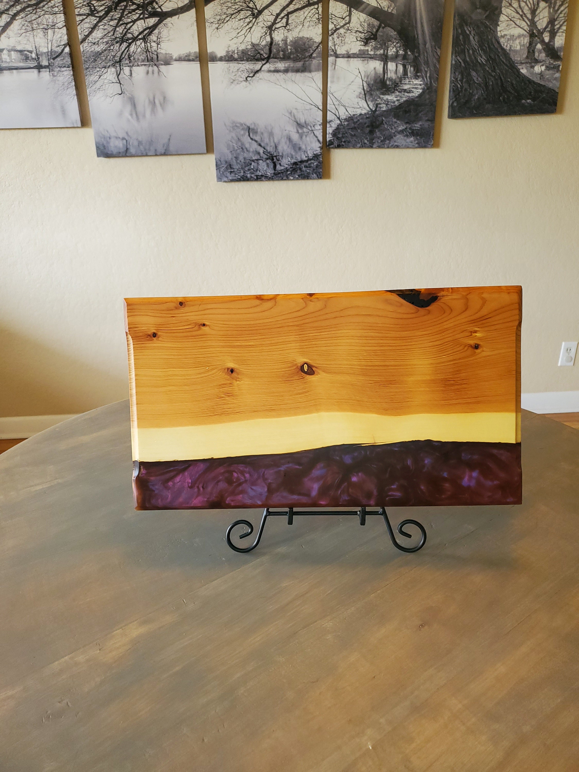 Handmade Live Edge Juniper Cutting Board Charcuterie Board Etsy