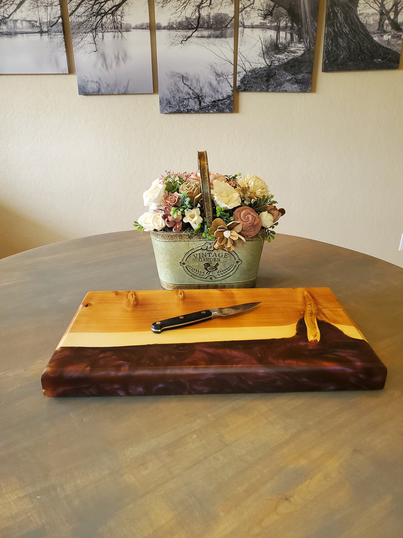 Handmade Live Edge Juniper Cutting Board Charcuterie Board Etsy