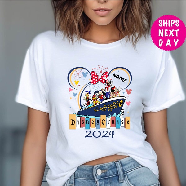 Disney Cruise 2024 Minnie Shirt, Disney Trip Shirt, Matching Disney Cruise Shirts, Disney Minnie Custom Name Shirt, Disney Family Shirts