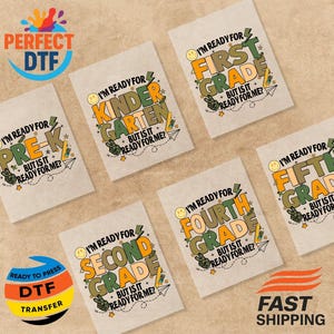 Retro Back To School Boys Ready To Press DTF, I&#39;m Ready for School Dtf Transfer, Camo School Boys DTF Print, First Day Of School Iron On Dtf