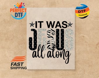 Jesus DTF Transfer: Christian Bible Verse, Ready To Press