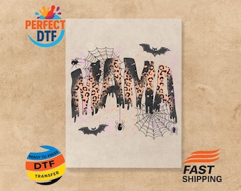 Halloween Mama Leopard DTF Transfer - Ready to Press