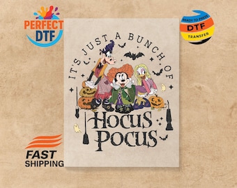Mickey Mouse Hocus Pocus DTF Transfer, Halloween Retro Design