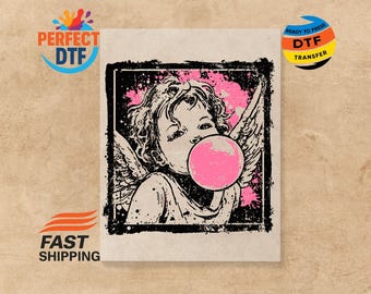 Print Screen Cupid DTF Transfer Valentines Day Ready to Press Iron-on Decal