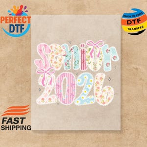 Coquette Lace Senior 2026 Ready To Press DTF, Preppy Senior DTF Transfer, Floral Class Of 2026 Print, Graduation High School DTF, Senior Mom