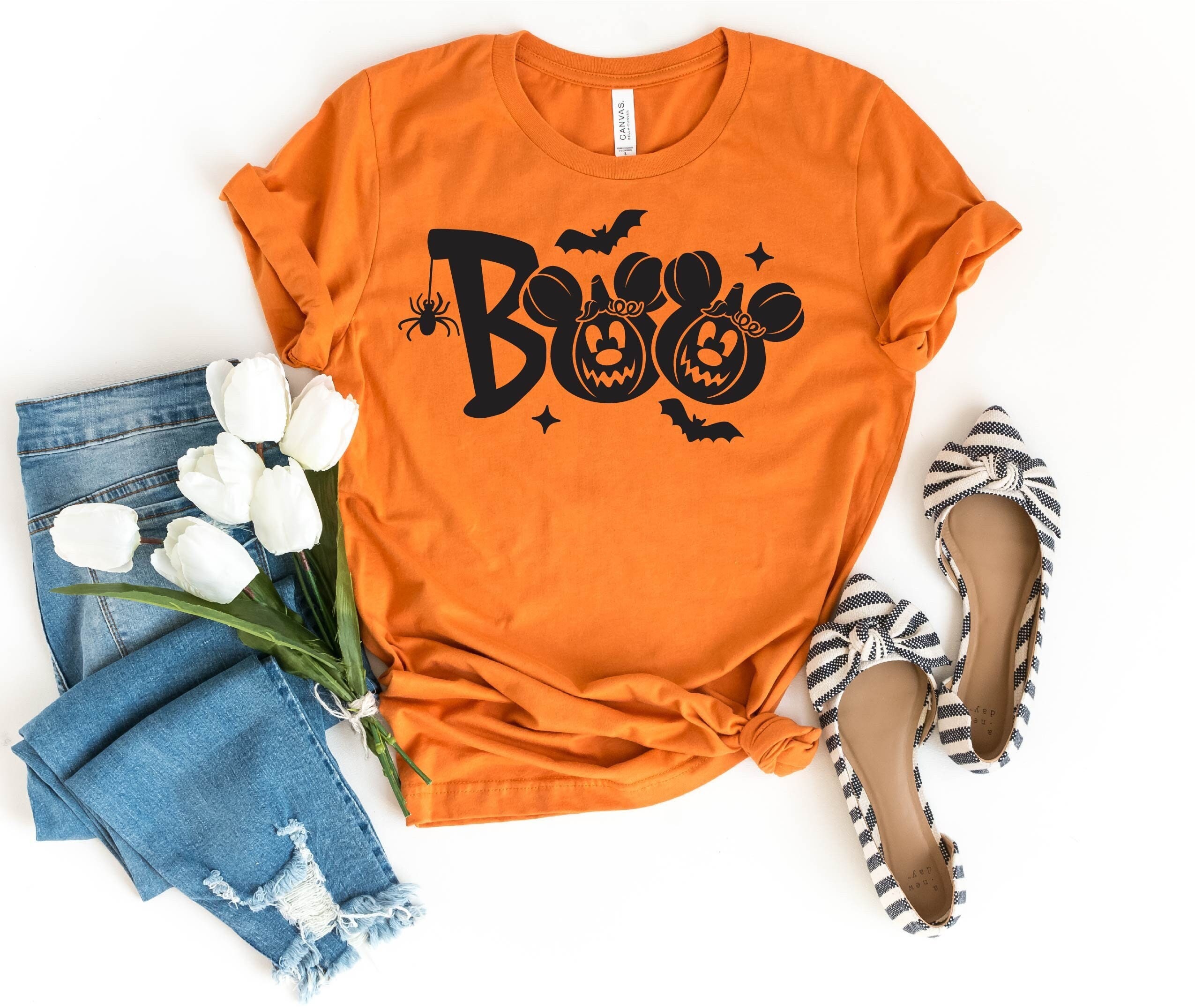 Disney Halloween Shirt, Disney Boo T-Shirt, Disney Pumpkin Face, Disn…