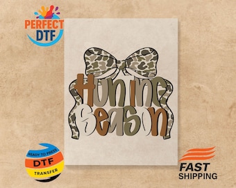 Camo Hunting Season Coquette DTF Transfer : design de t-shirt prêt à presser