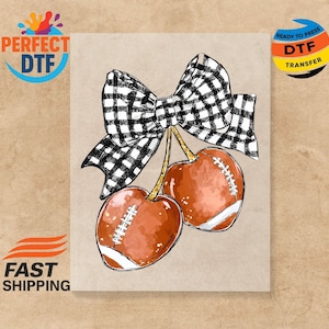 Football Coquette DTF Transfer: Ready to Press, Game Day Design