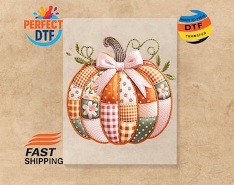 Floral Pumpkin DTF Transfer: Autumn Coquette Thanksgiving Heat Press