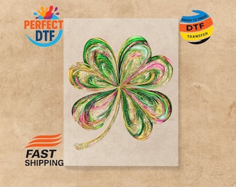 Shamrock DTF Transfer: St Patricks Day Dtf Ready to Press Iron-on Decal