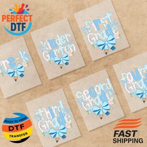 Preppy Back to School Ready To Press DTF, Teacher Coquette DTF Transfer, Pre-k/Kindergarten/1st/2nd/3rd Grade DTF, First Day of School Dtf