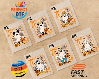 Halloween Disney Ghost Characters DTF Transfer, Ready to Press