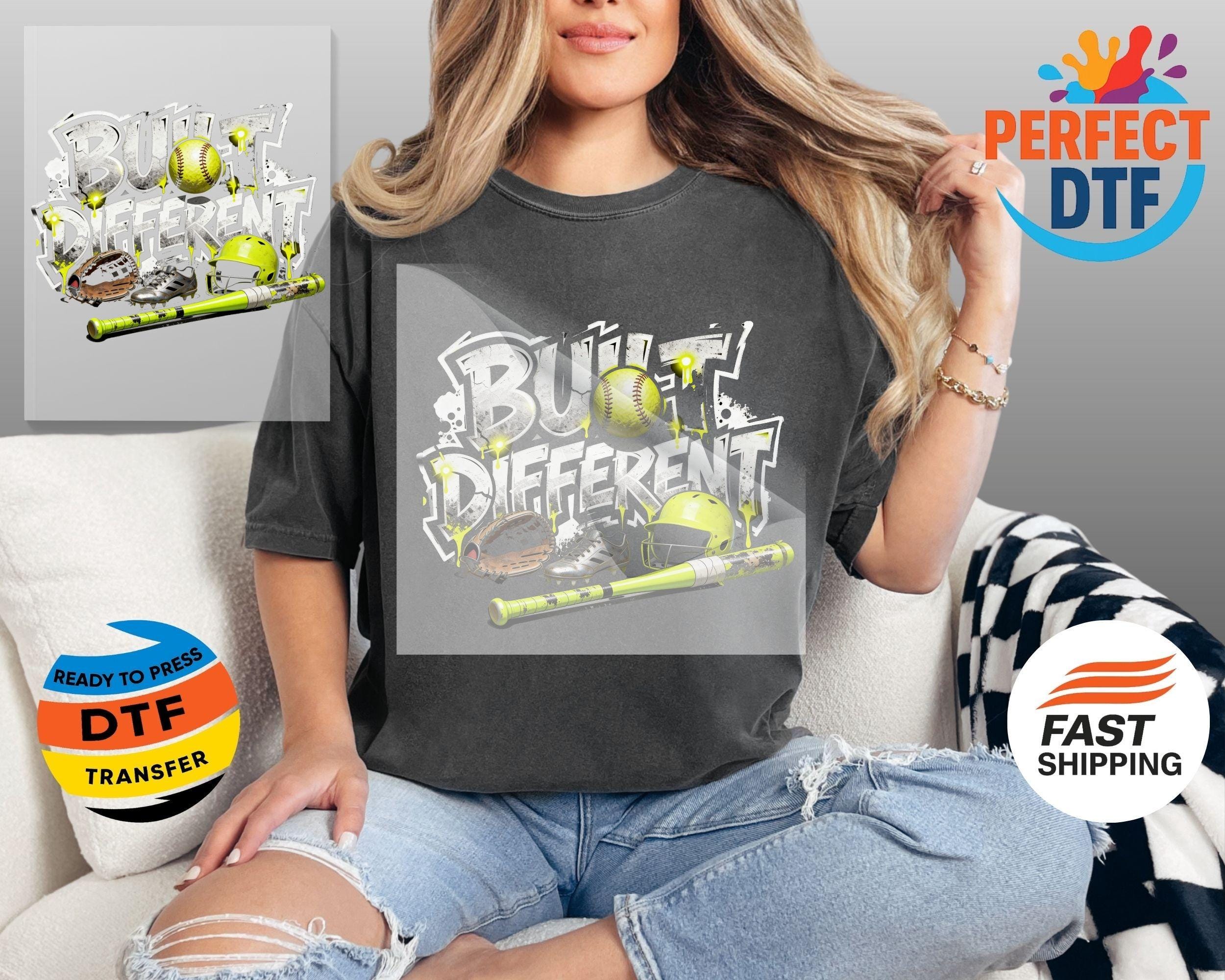 Built Different Softball DTF Transfer: Softball Game Day Ready to Press ...