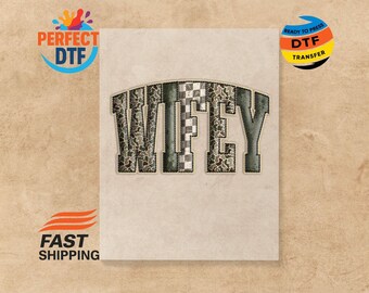 Hunting Wifey Camo Wester DTF Transfer: Retro Hunting Mama Ready to Press