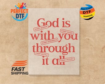 Inspirational Bible Verse DTF Transfer, Jesus Lover Iron-On, Religious Faith Ready to Press