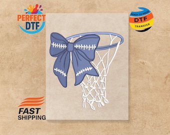 Basketball Coquette Bow DTF Transfer: Game Day Heat Press